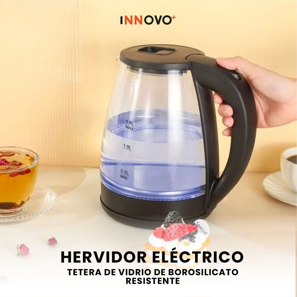 Jarra Eléctrica Nobelso Innovo Hogar Tetera 1.8l img #2