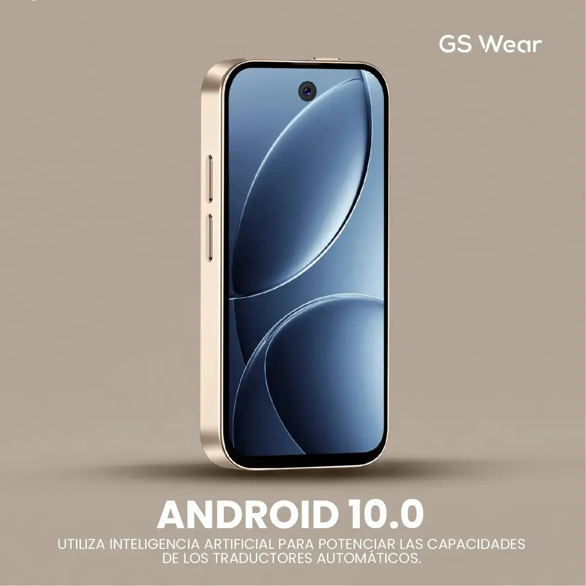 Celular Mini Premium Gs Wear Pantalla 3.75 Dual Sim Cámara Dual Traductor Ia Bronce img #3