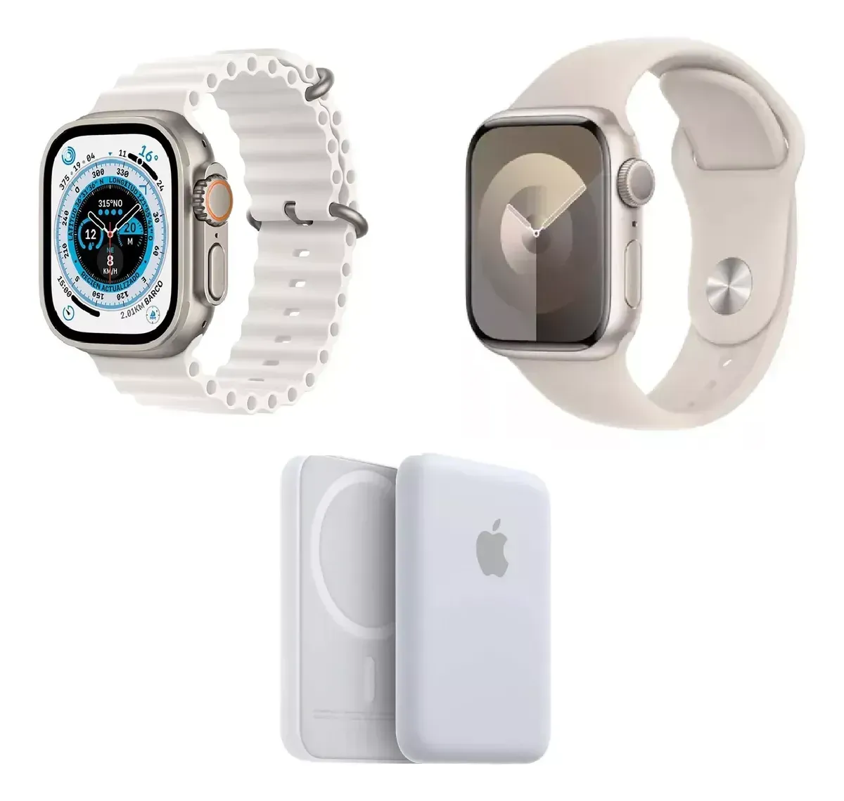 Smart Watch Pareja Con Accesorios Cargador Power Bank img #1