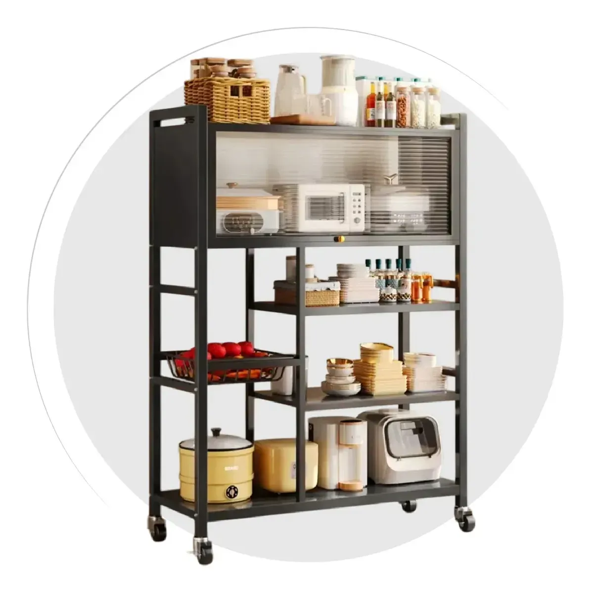 Organizador De Cocina Multiusos Premium Estante Con Puerta Metalico img #7