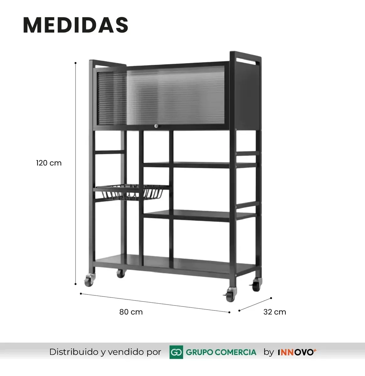 Organizador De Cocina Multiusos Premium Estante Con Puerta Metalico img #5