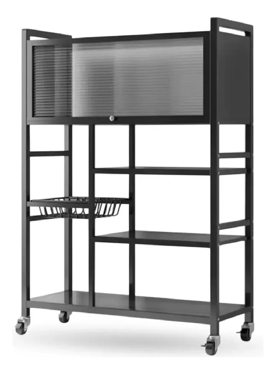Organizador De Cocina Multiusos Premium Estante Con Puerta Metalico img #1