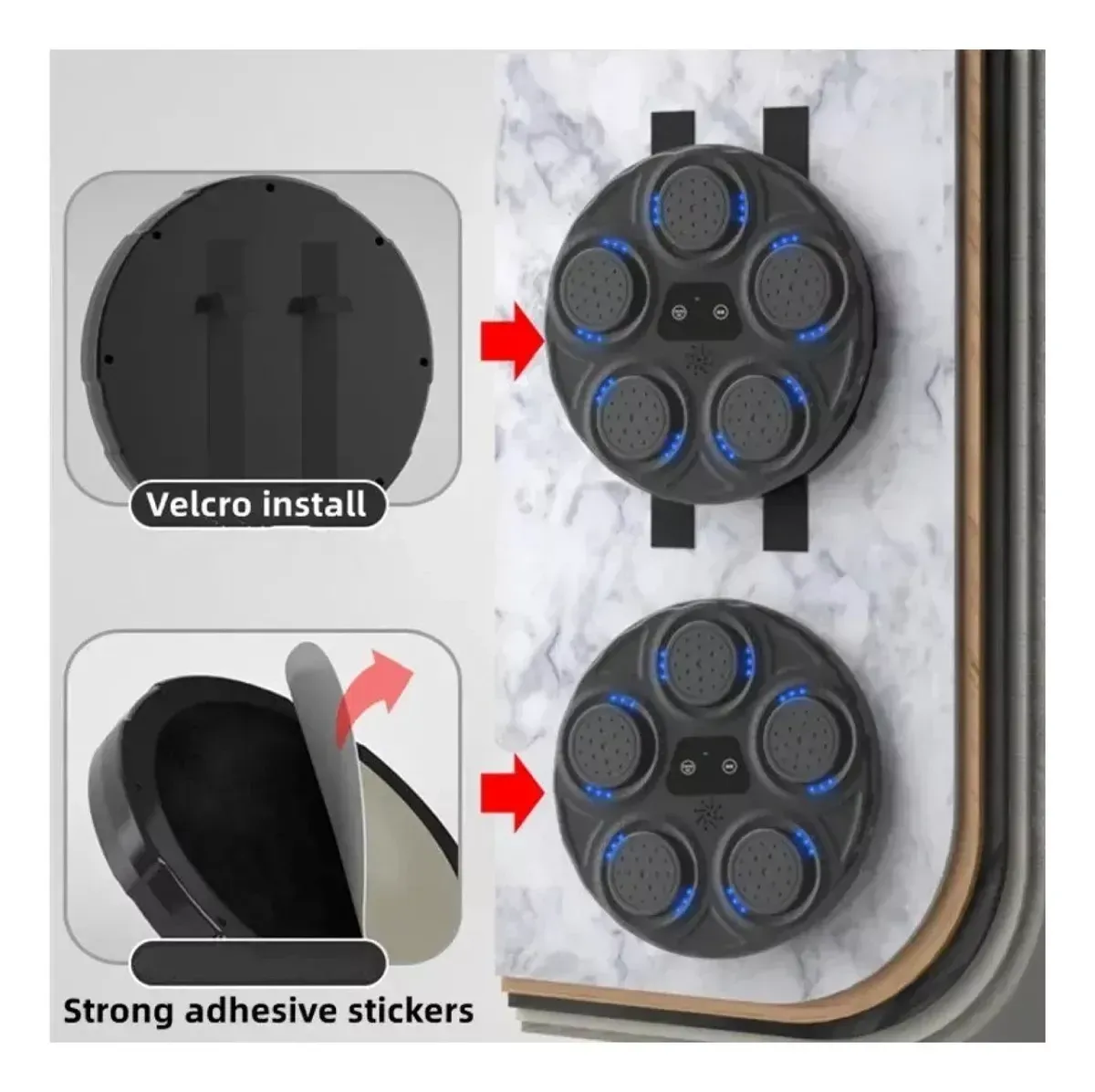 Tablero De Boxeo Con Parlante Bluetooth Guantes Rítmico Box img #3