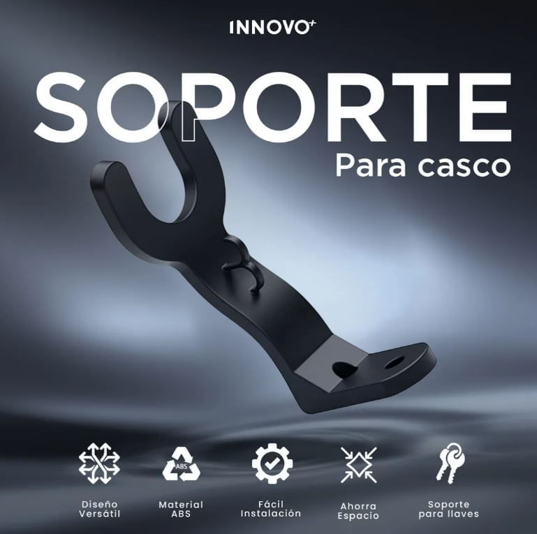 Soporte De Pared Para Casco Moto Y Llaves Gancho Resistente Abs Antideslizante img #2