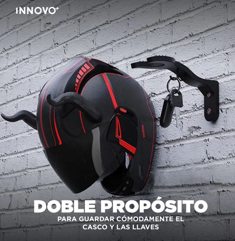Soporte De Pared Para Casco Moto Y Llaves Gancho Resistente Abs Antideslizante img #4