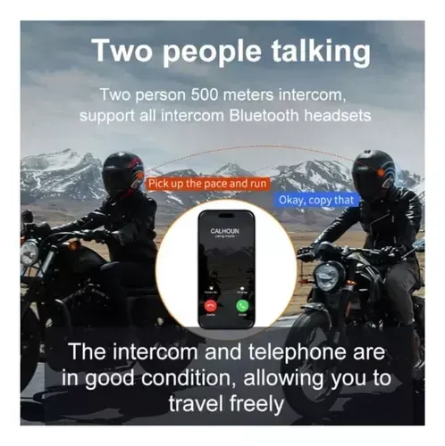 Intercomunicador Para Casco Bluetooth Conexion Pareja X2 img #5