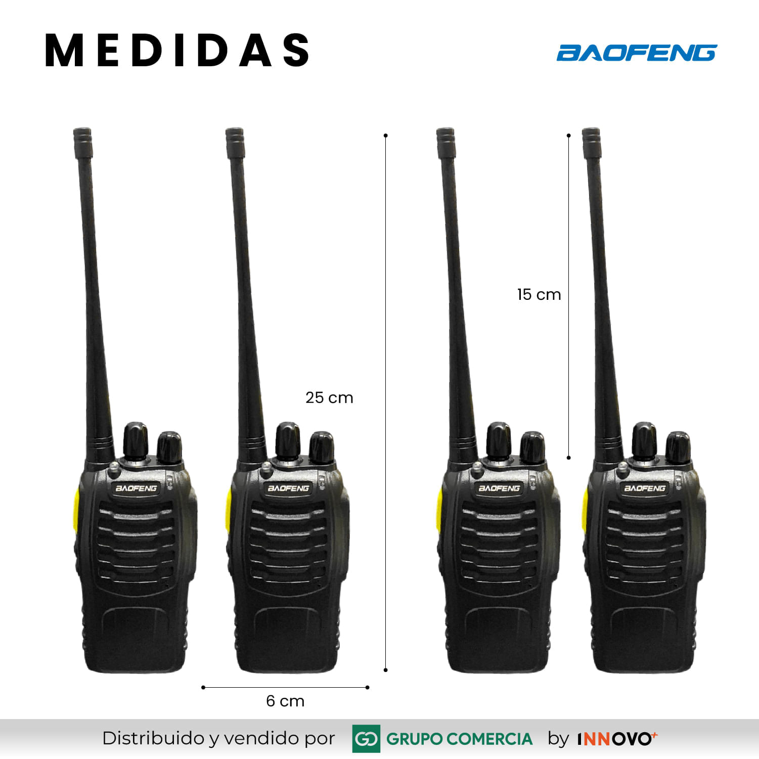 Kit x4 Walkie Talkies Baofeng BF-888 Profesional Alcance 32km Carga USB-C img #4