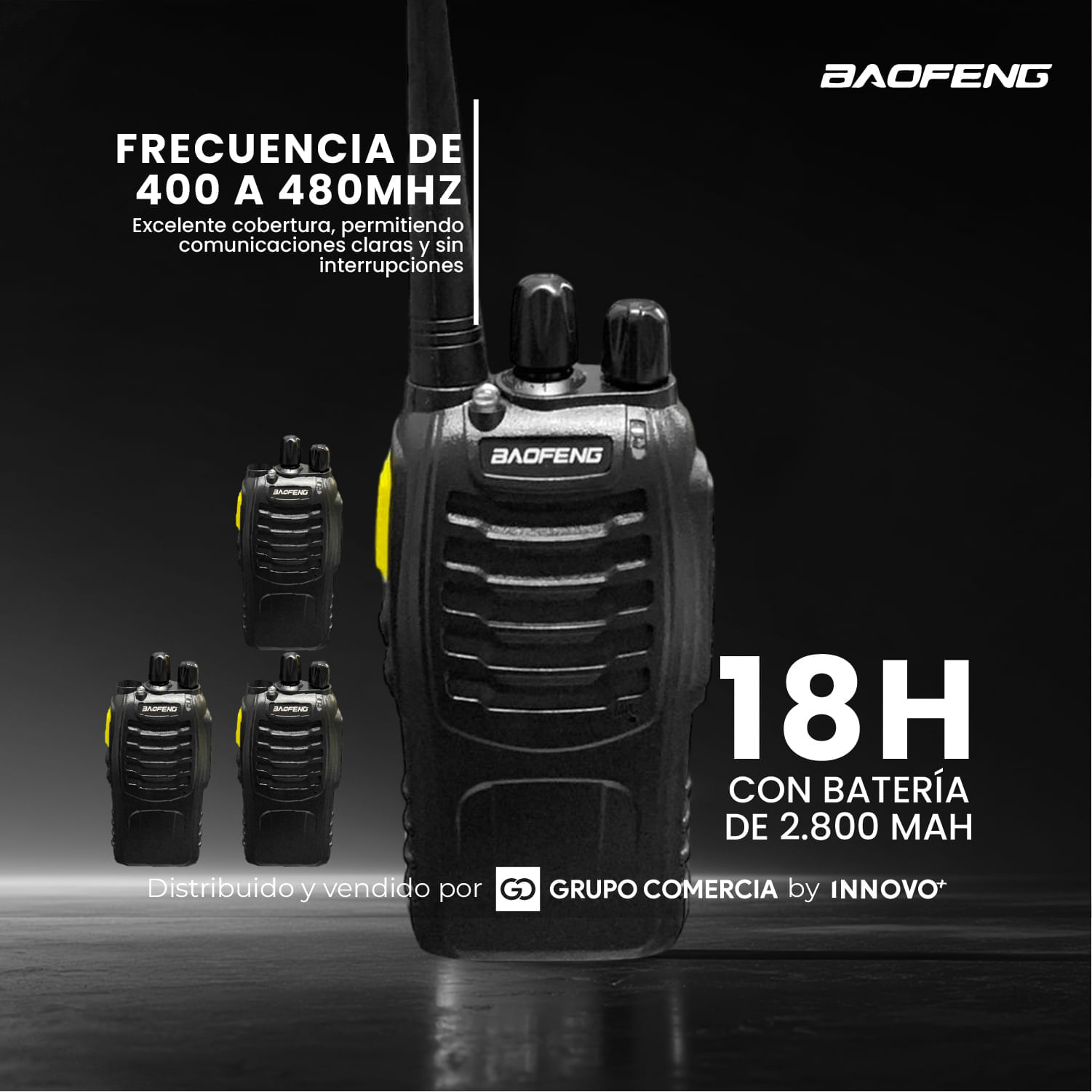 Kit x4 Walkie Talkies Baofeng BF-888 Profesional Alcance 32km Carga USB-C img #7