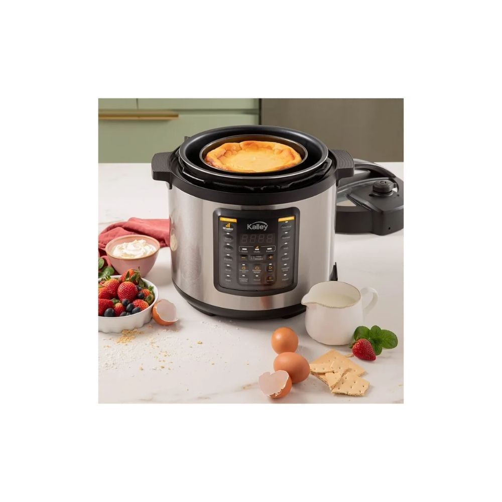 Olla a Presión Eléctrica Kalley 5.5L Multifuncional Acero Inoxidable img #5