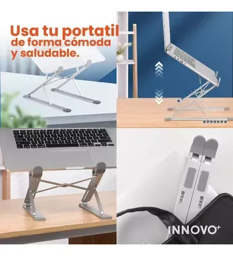 Base Para Pc Laptop Soporte Aluminio Ajustable Ergo Innovo img #4