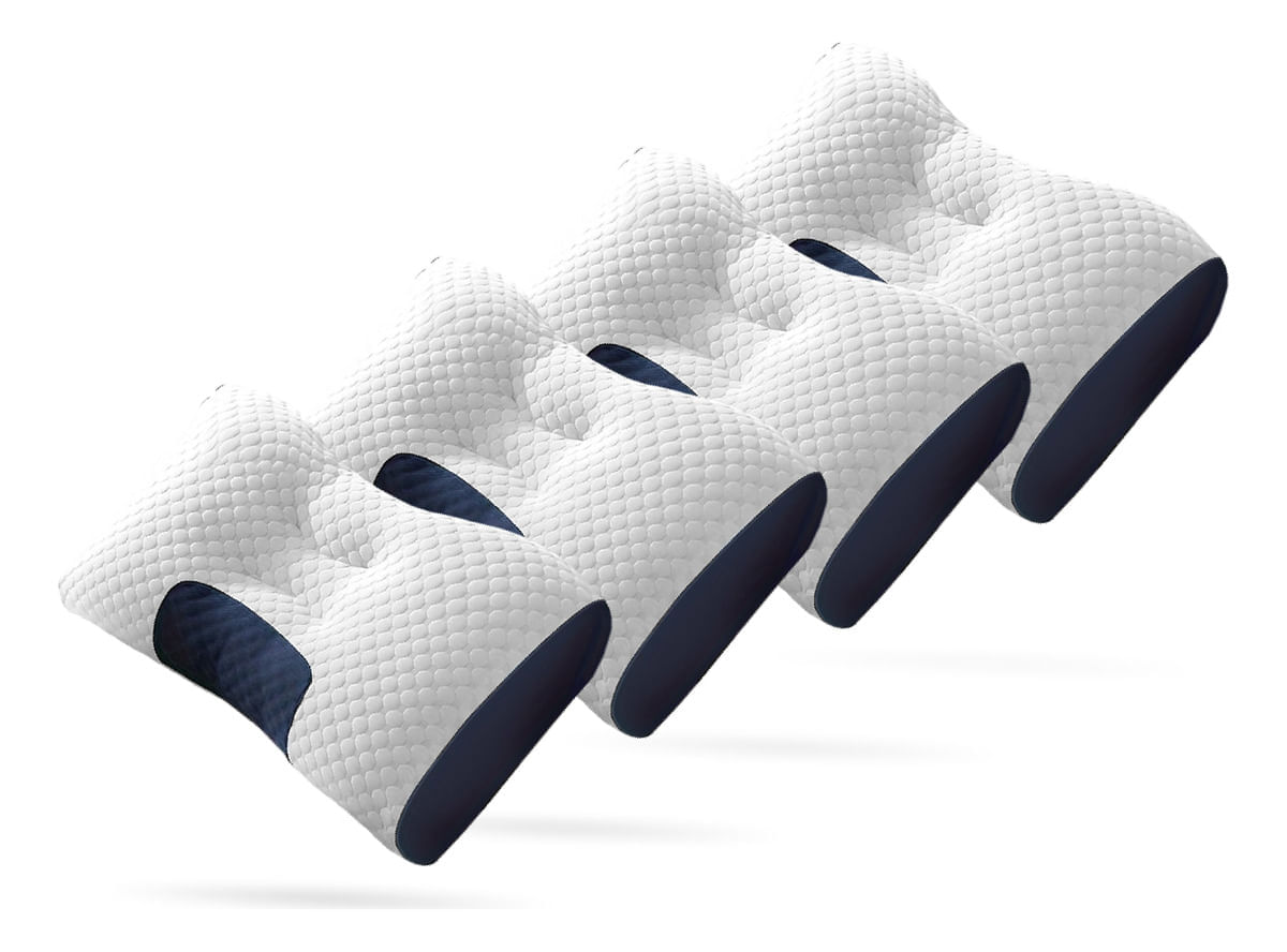 4 Almohadas Semi Ortopédicas Alto Confort Home Cervical Antiácaros img #3