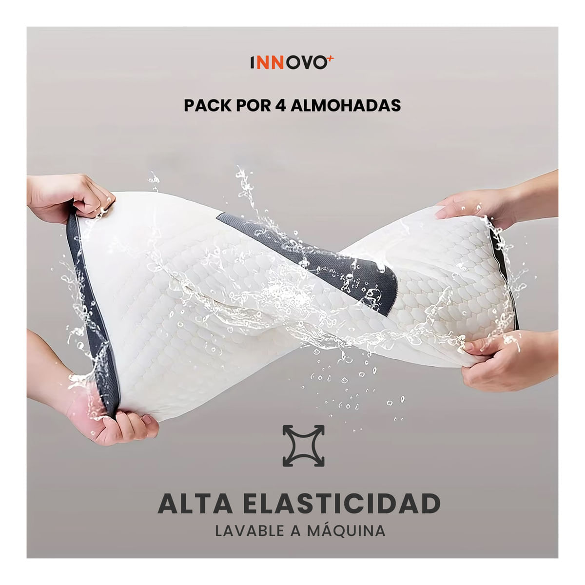 4 Almohadas Semi Ortopédicas Alto Confort Home Cervical Antiácaros img #7