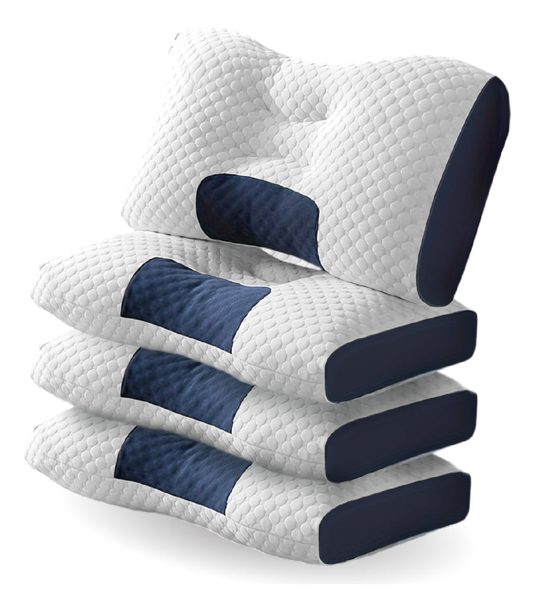 4 Almohadas Semi Ortopédicas Alto Confort Home Cervical Antiácaros img #1
