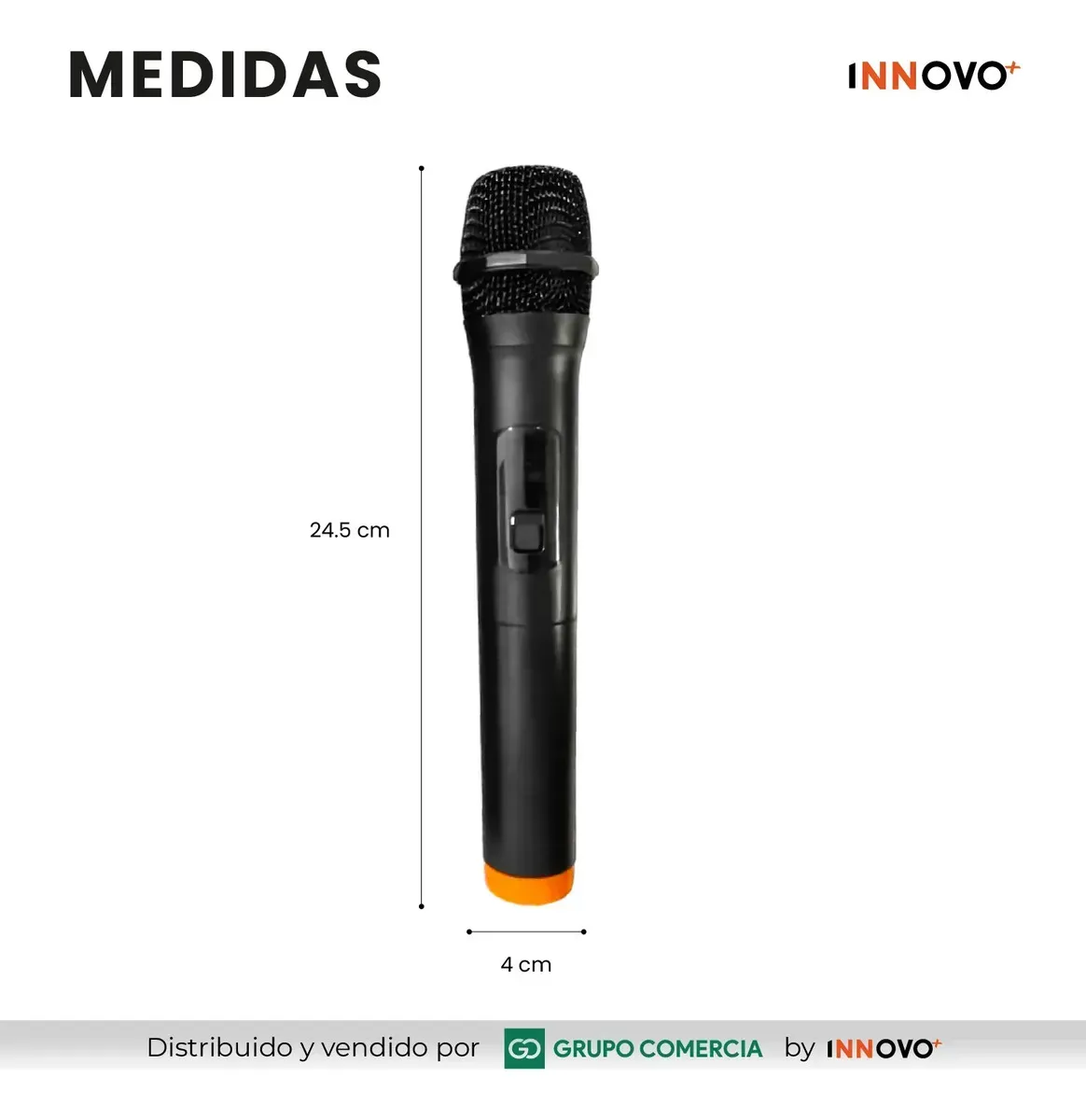 Micrófono Karaoke Inalámbrico Alcance 20m Con Receptor Usb Negro Negro img #2
