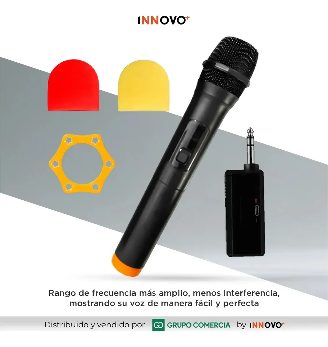 Micrófono Karaoke Inalámbrico Alcance 20m Con Receptor Usb Negro Negro img #4