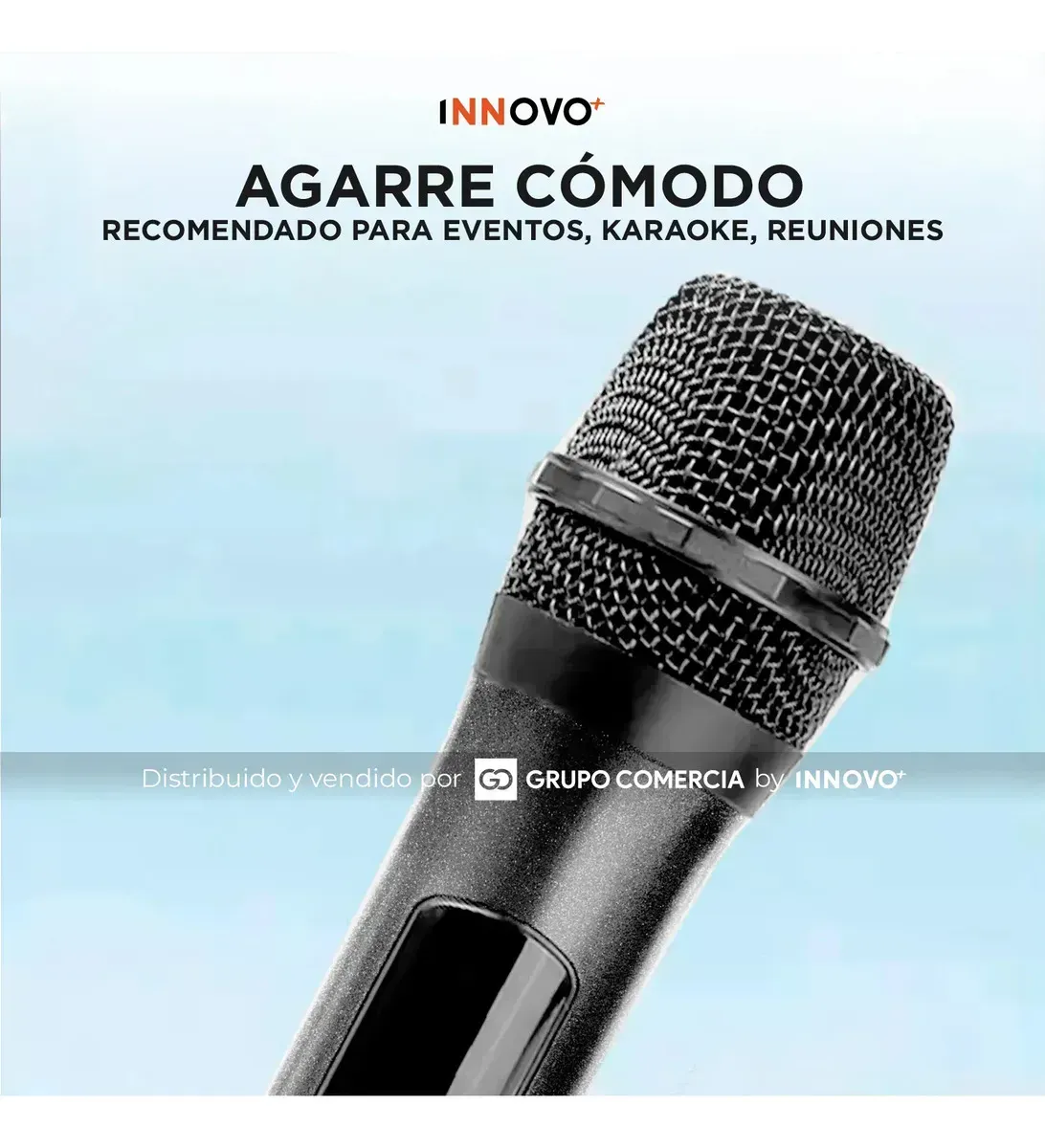 Micrófono Karaoke Inalámbrico Alcance 20m Con Receptor Usb Negro Negro img #7