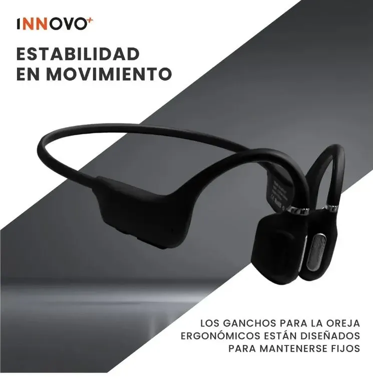 Audífonos Conducción Ósea Aurafit G7 Bluetooth 5.4 Deportivos Negro Negro img #2