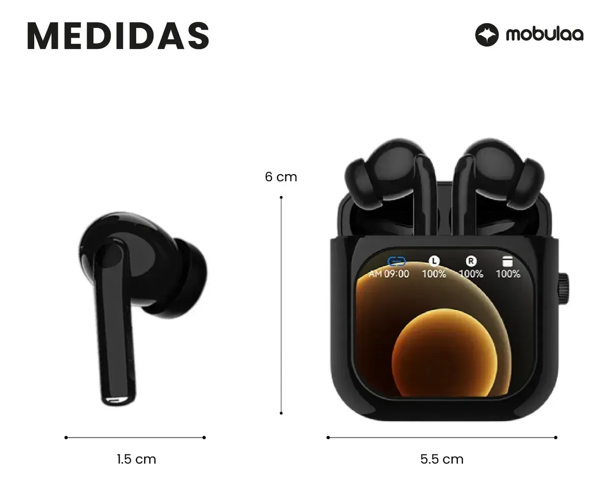 Audífonos Inalámbricos Mobulaa Aurafit X6 Pantalla Táctil Inteligente img #4