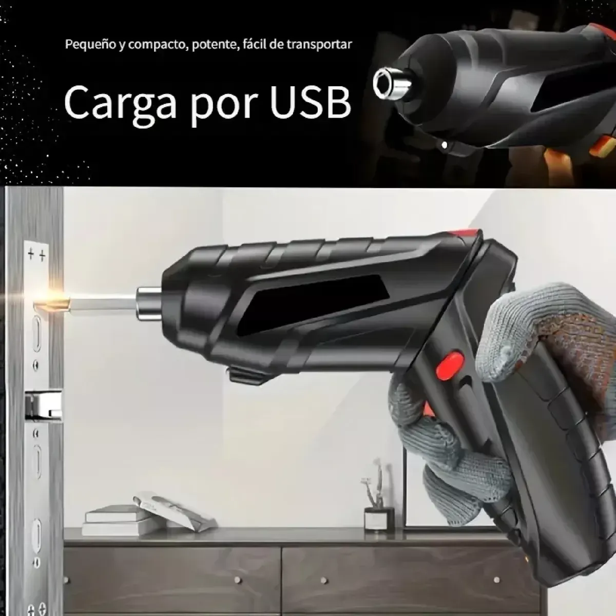 Atornillador Inalambrico Recargable 50 En 1 Con Estuche img #3