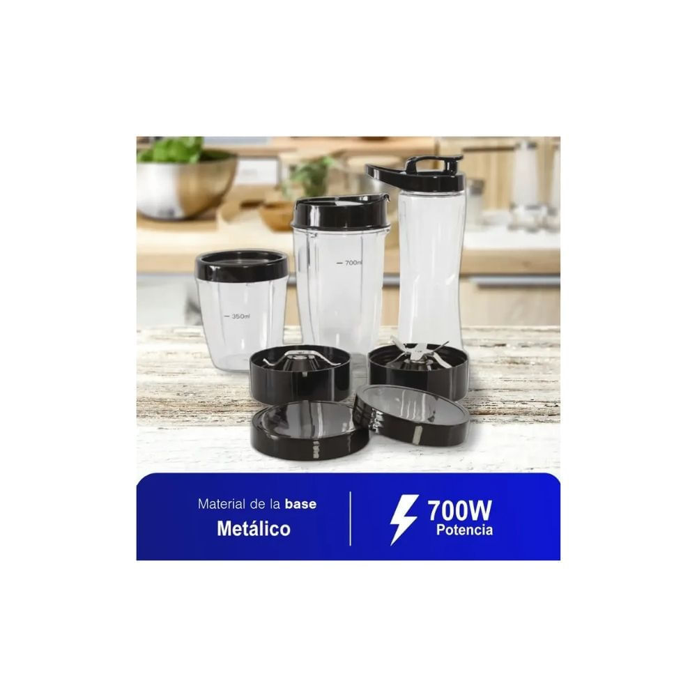 Licuadora Kalley 700 ml Acero Inoxidable Vaso Deportivo + Termo Portátil img #6