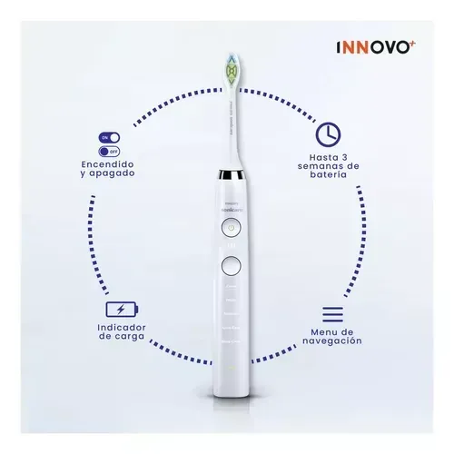 Cepillo Dental Blanco Eléctrico Estuche Phil Recargable 5 Modos Limpieza Con Estuche img #4