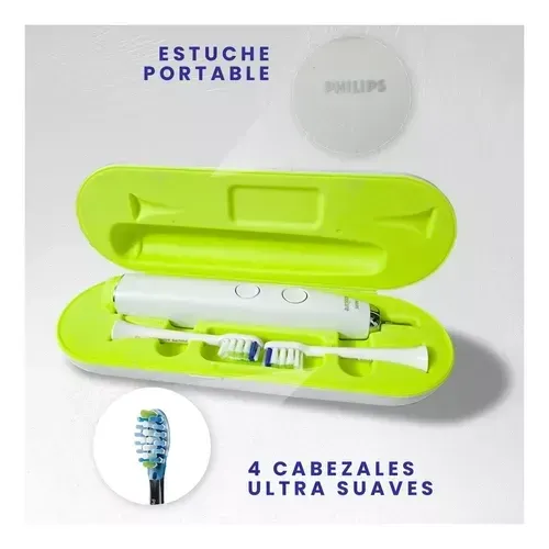 Cepillo Dental Blanco Eléctrico Estuche Phil Recargable 5 Modos Limpieza Con Estuche img #7