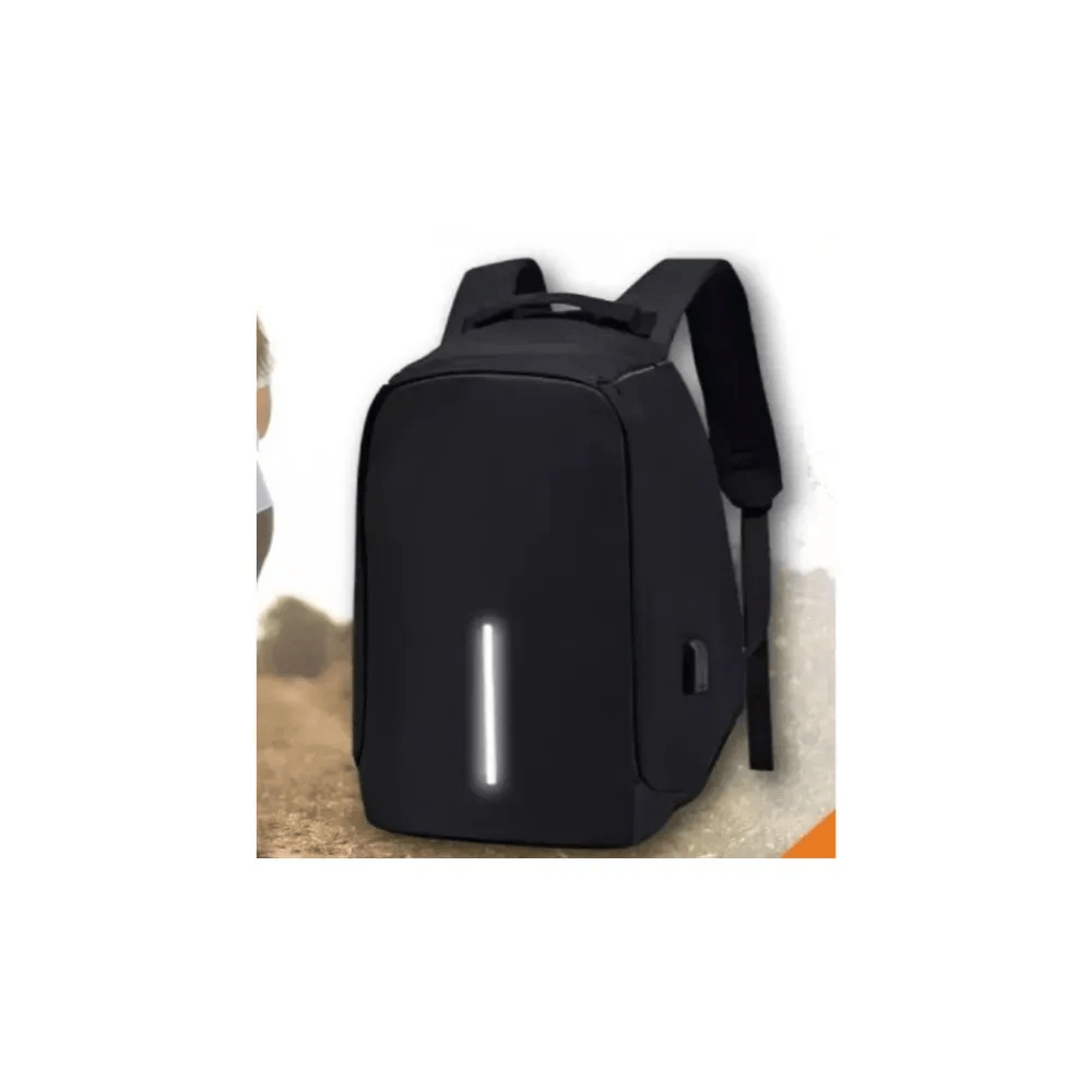 Maleta Antirrobo Para Laptop Mochila Morral Anti Robo Con Cable Usb Negra img #2
