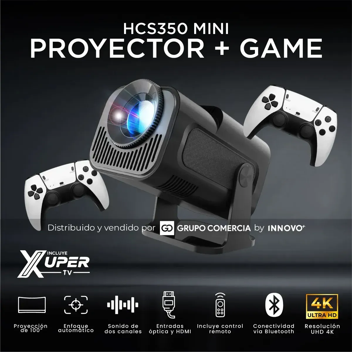 Proyector 4k Nativo Wifi Consola Con Juegos Xuper Tv Con Canales Premium Exclusivos img #8