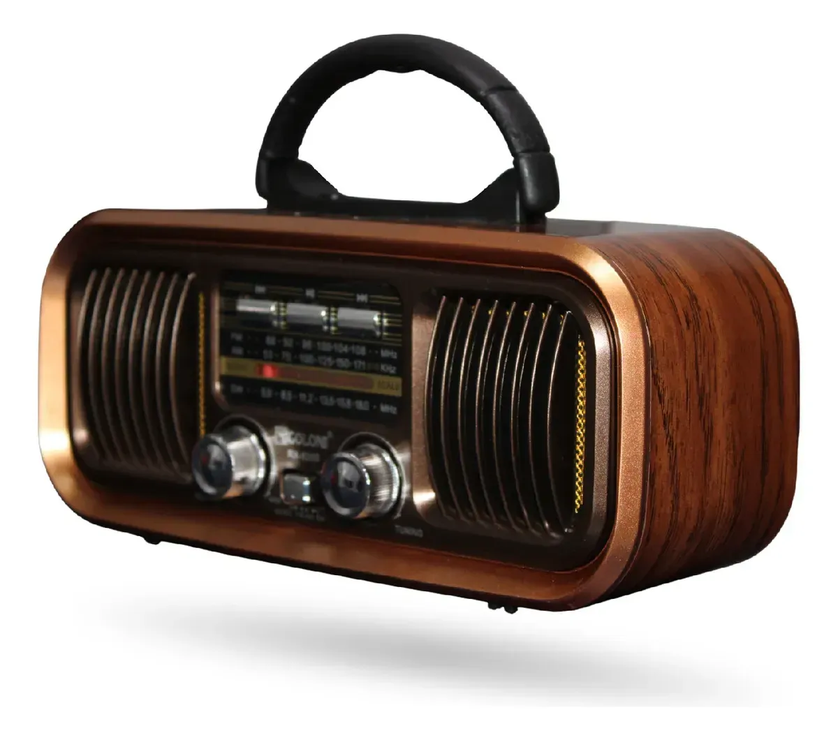Radio Vintage Retro Bluetooth Am Fm Sw Solar Recargable Rx-826 Café Café img #1