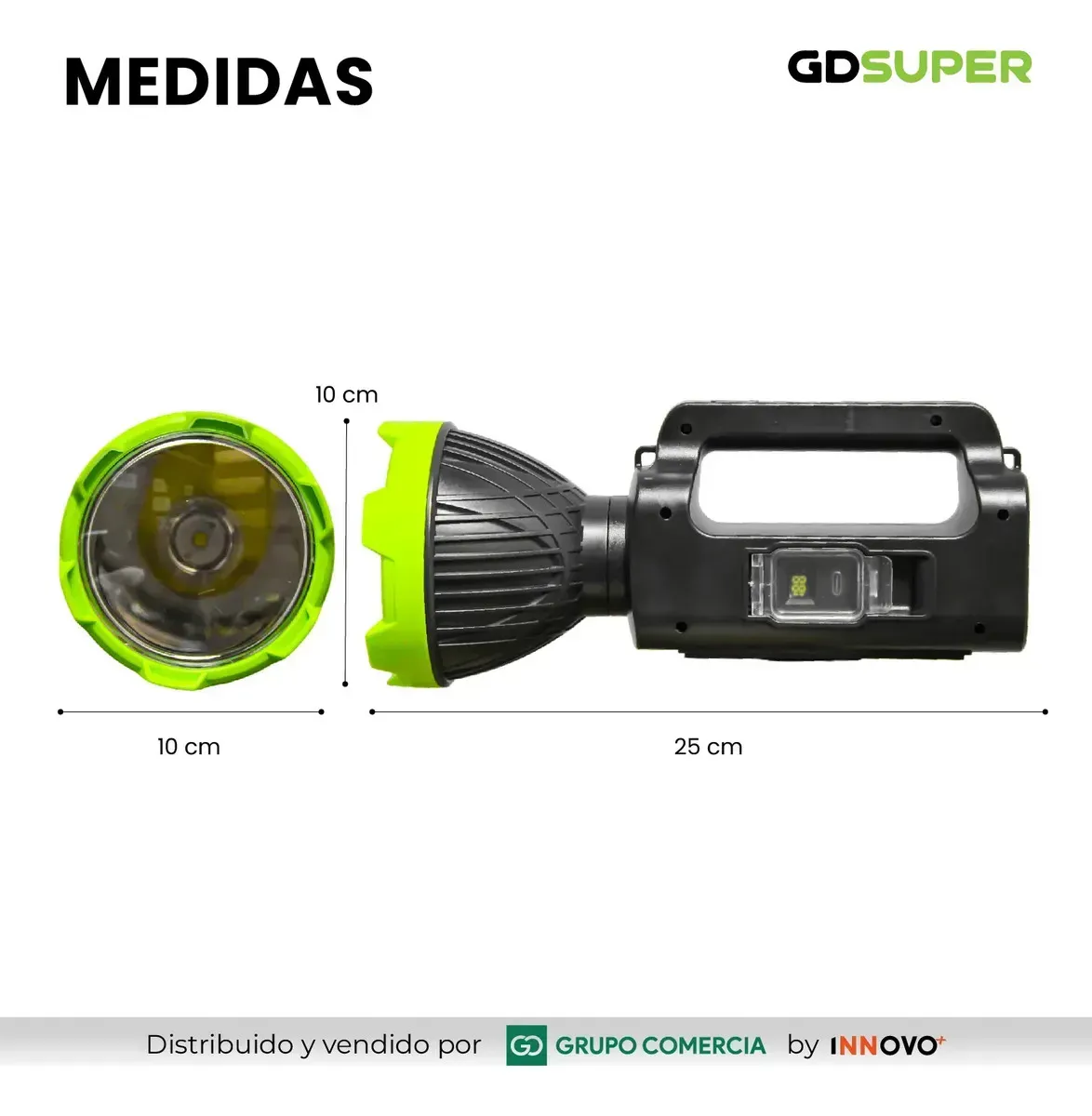 Lámpara De Camping Multifunción Largo Alcance + Luz De Emergencia Roja Negro Negro img #3