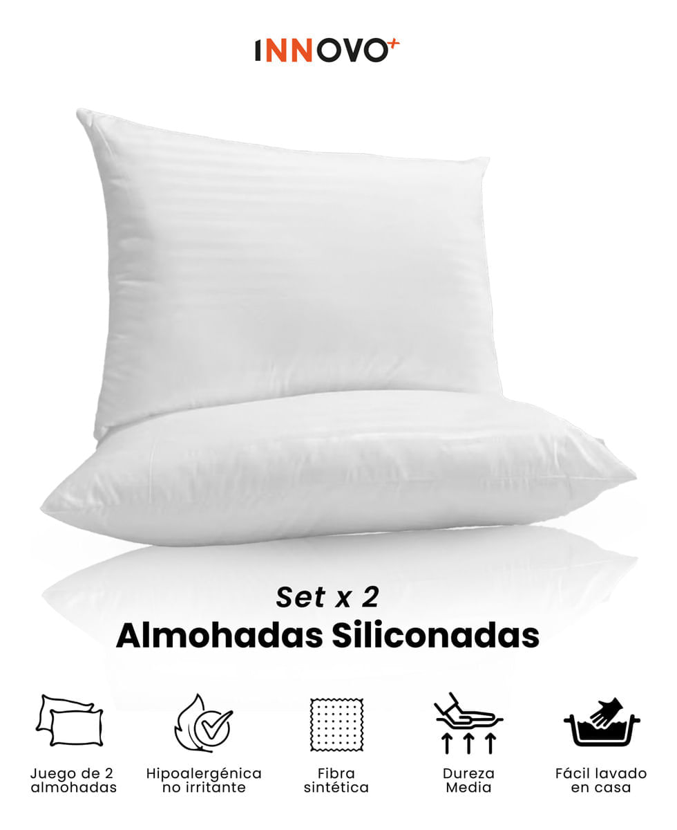 Almohada Confort Siliconado Acolchada Innovo img #3