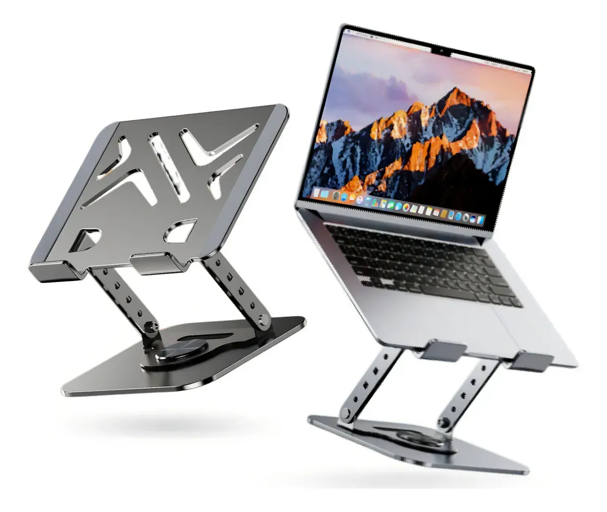 Soporte Portátil Laptop Hasta 20 Pulgadas Giratorio 360° Aluminio Ajuste Altura Ergonómico Innovo img #5