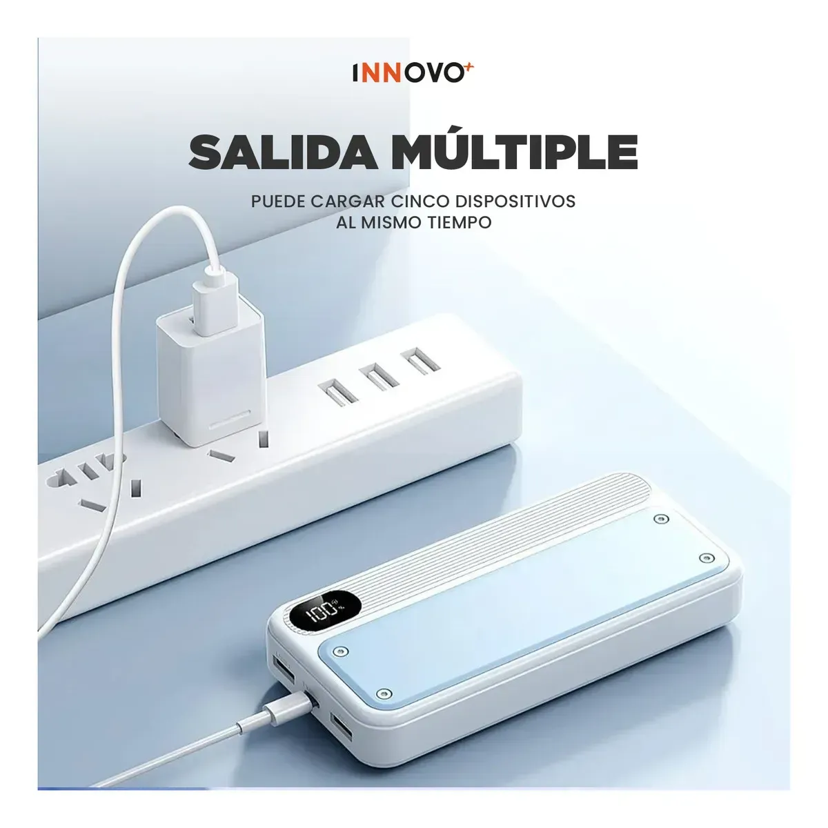 Power Bank 15.000mah Carga Ultra Rápida 22.5w Con Cables Integrados Y Pantalla Led img #2
