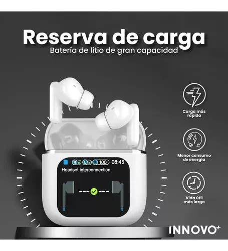 Audifonos Bluetooth 5ta Generacion Cancelación Ruido Sonido Mega Bass Pantalla Negro Pro Color Negro 5.2 img #1