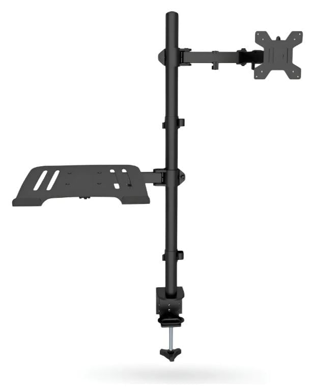 Soporte Doble Monitor Y Laptop Escritorio Ajustable Ergonómico Corporativo img #1