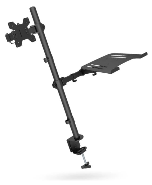 Soporte Doble Monitor Y Laptop Escritorio Ajustable Ergonómico Corporativo img #2