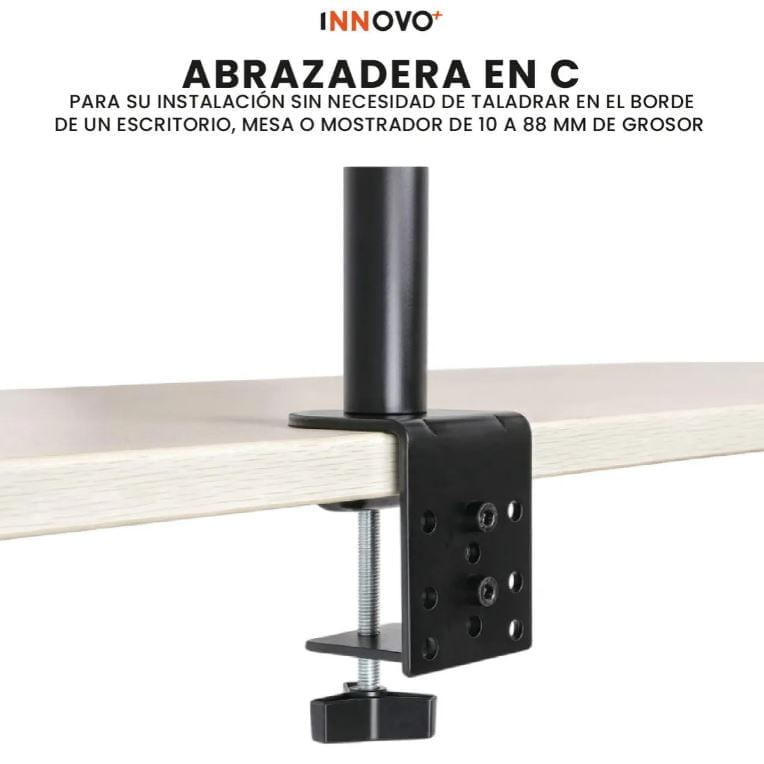 Soporte Doble Monitor Y Laptop Escritorio Ajustable Ergonómico Corporativo img #4