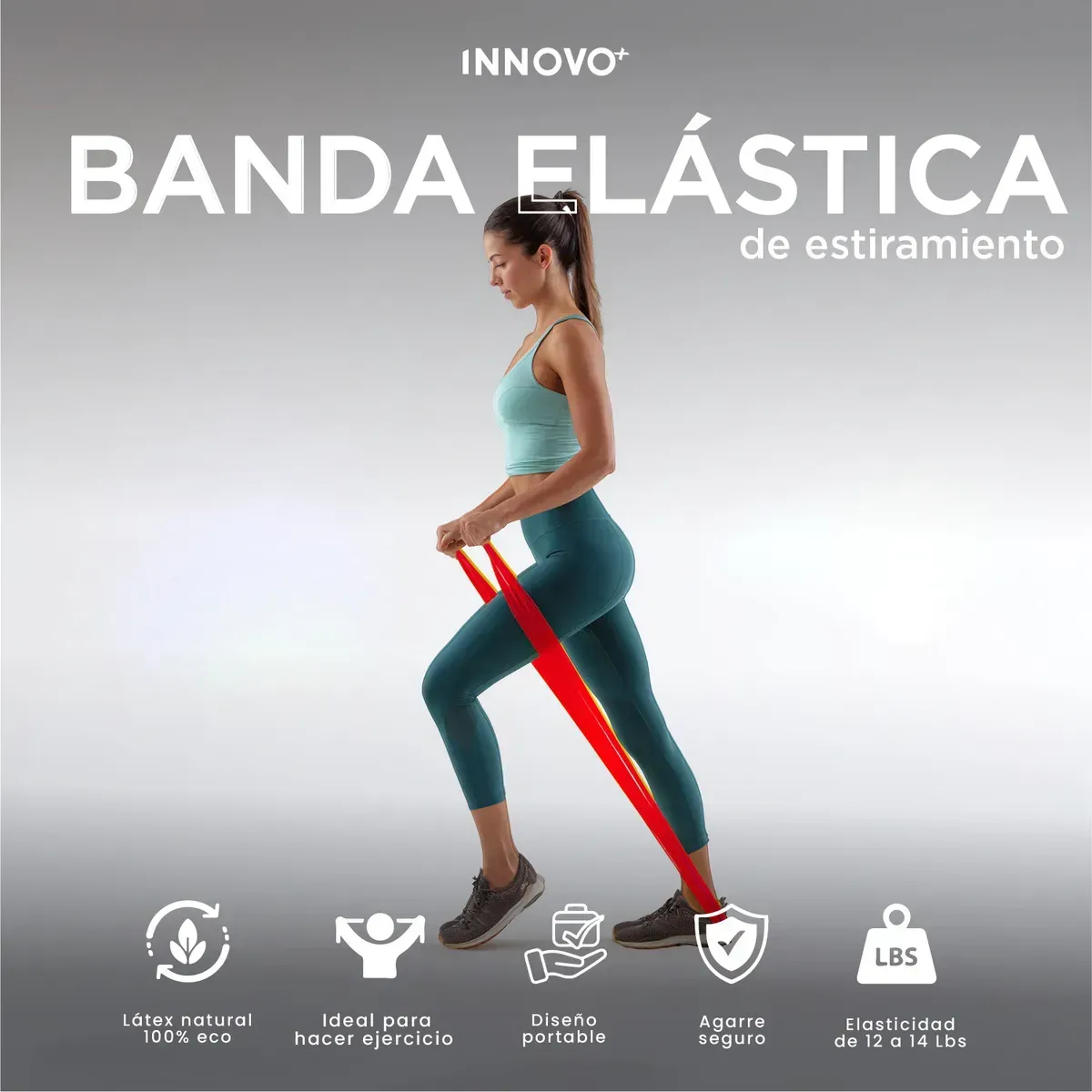 Banda Elástica De Estiramiento 150 Cm Rehabilitacion Yoga img #2