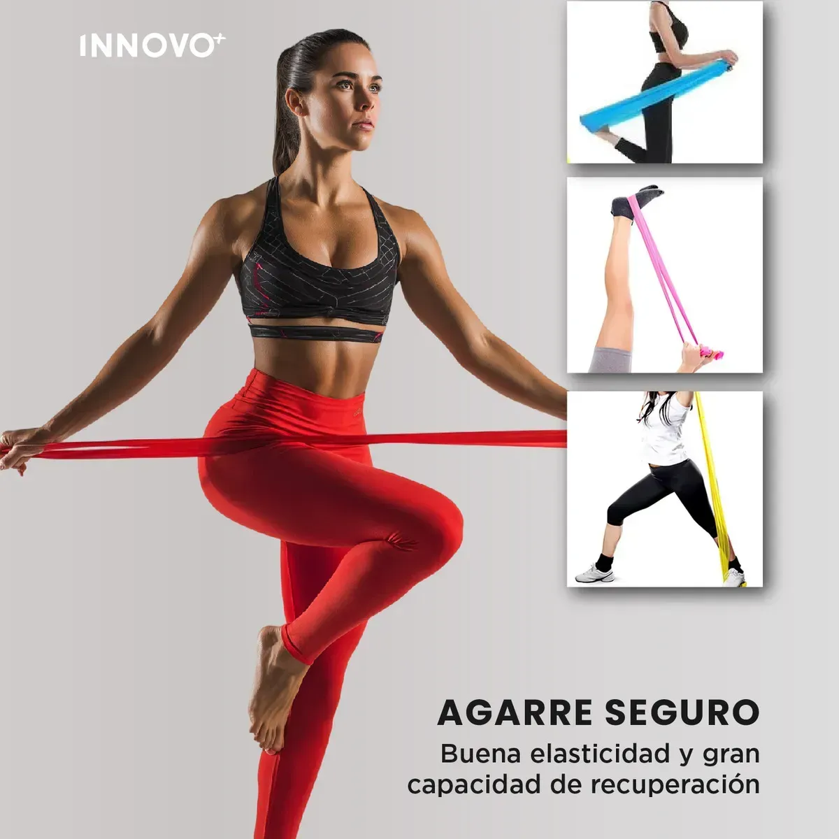 Banda Elástica De Estiramiento 150 Cm Rehabilitacion Yoga img #4