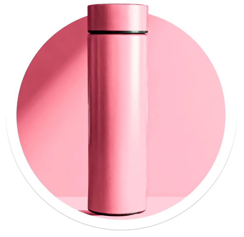 Termo Led 500ml Acero Inoxidable Pantalla Temperatura Rosa img #4