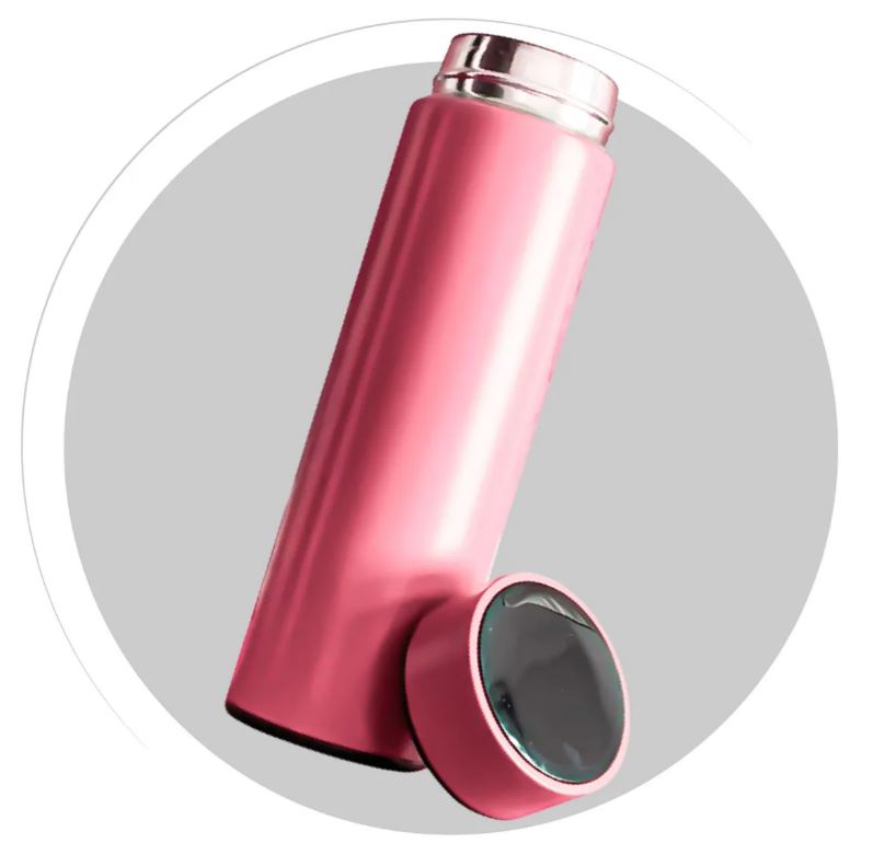 Termo Led 500ml Acero Inoxidable Pantalla Temperatura Rosa img #3