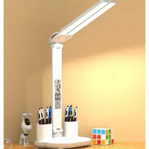 Lampara Led Para Escritorio Con Reloj 3 Tonos img #3