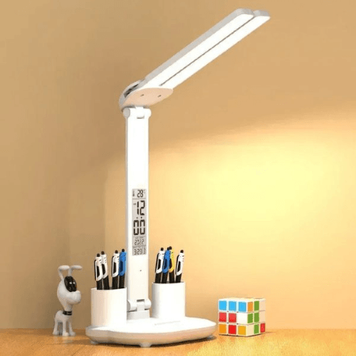 Lampara Led Para Escritorio Con Reloj 3 Tonos img #1