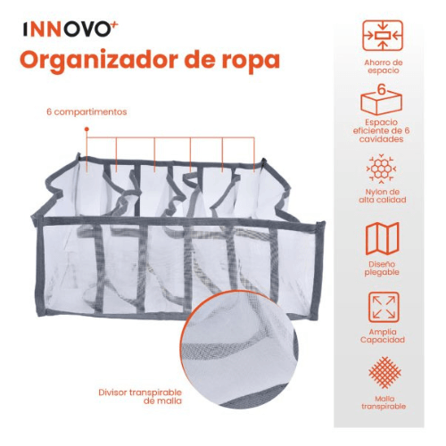 Set De 3 Organizadores De Ropa Organiza Closet Innovo Home img #5