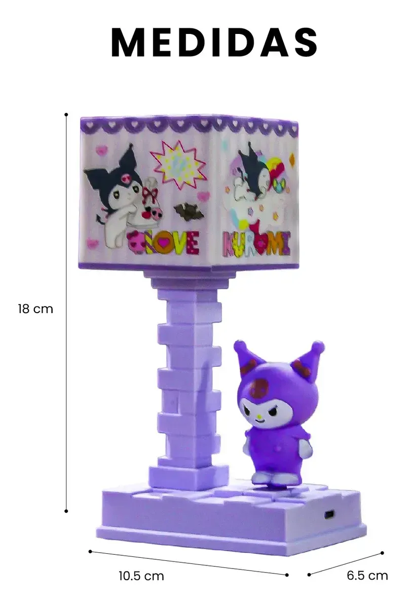 Lámpara Kuromi Led Premium 360° Edición Especial Kawaii Recargable img #3