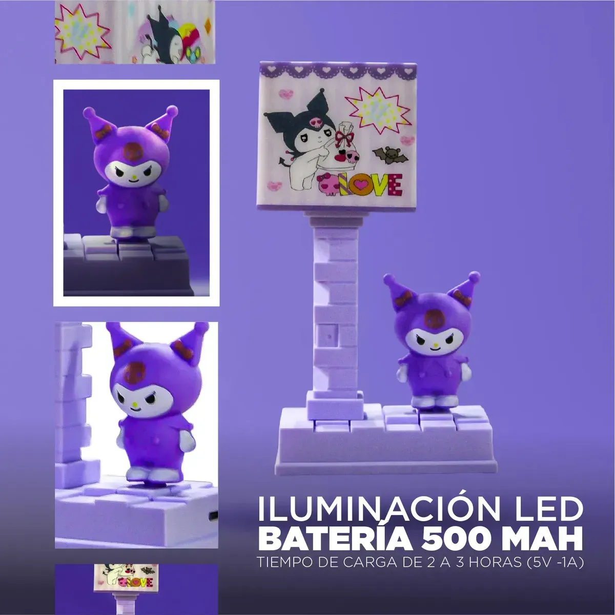 Lámpara Kuromi Led Premium 360° Edición Especial Kawaii Recargable img #5