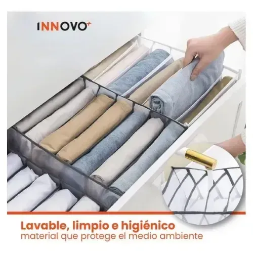 Combo Closet 3 Cuerpos En Tela + 3 Cajas Almacenadoras De Ropa + 1 Organizador Ropa Interior img #4