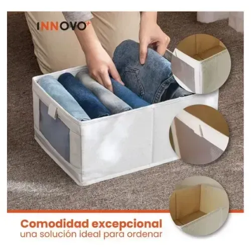 Combo Closet 3 Cuerpos En Tela + 3 Cajas Almacenadoras De Ropa + 1 Organizador Ropa Interior img #5