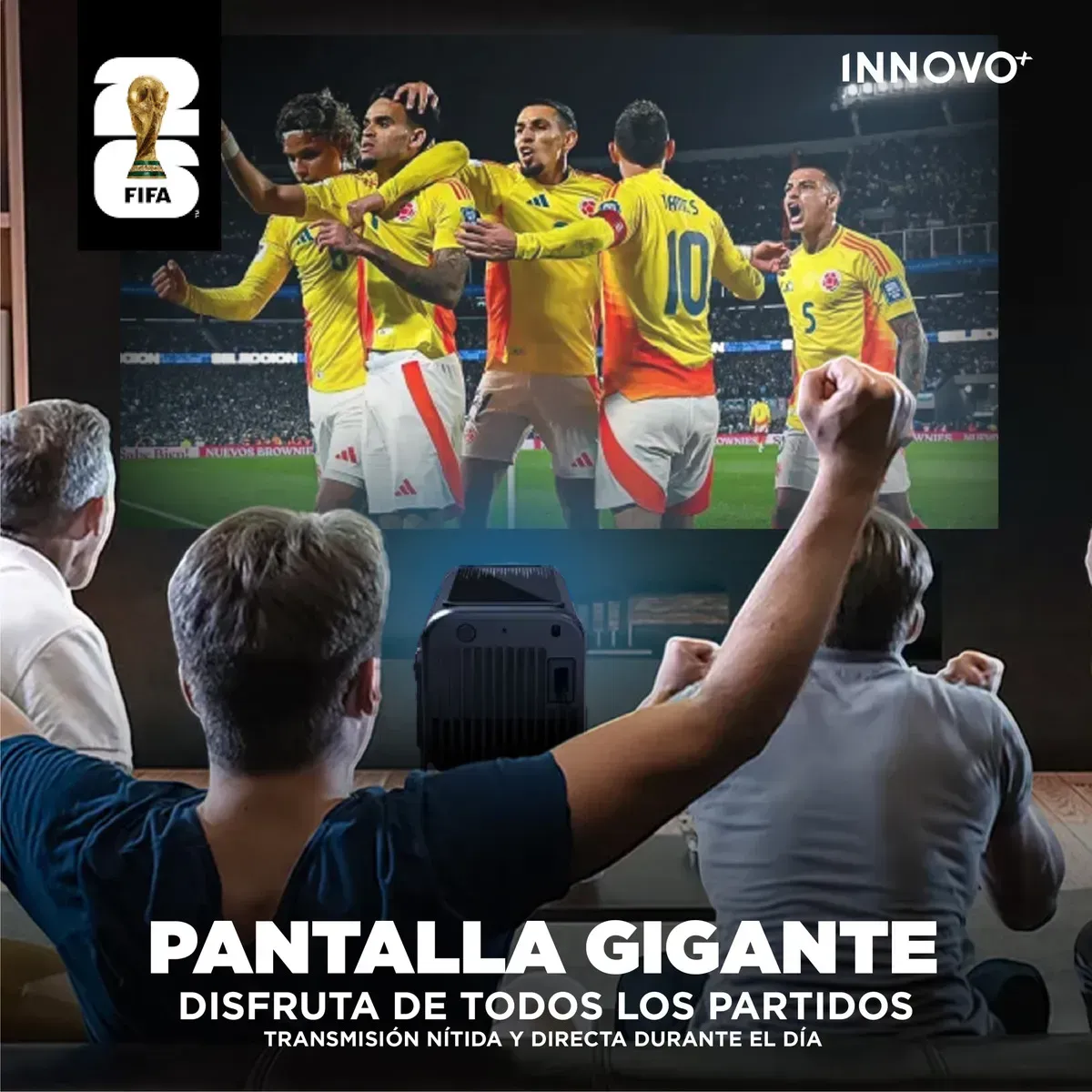 Proyector Inteligente Hy 500 Max 4k Android Con Camiseta Selección Colombia img #2