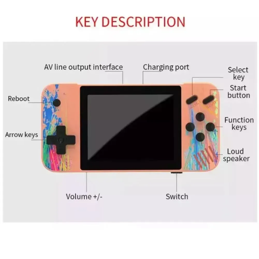 Consola Game Boy Retro 800 Juegos Incluidos Mario Bross Recargable img #2